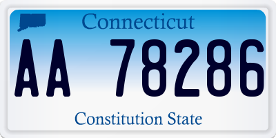 CT license plate AA78286