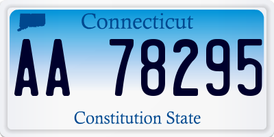 CT license plate AA78295