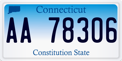 CT license plate AA78306