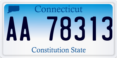 CT license plate AA78313