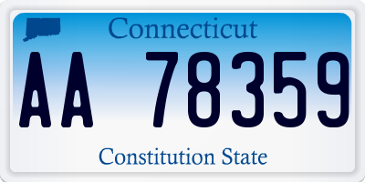 CT license plate AA78359