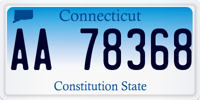 CT license plate AA78368