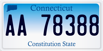 CT license plate AA78388