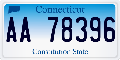 CT license plate AA78396