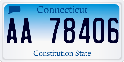 CT license plate AA78406