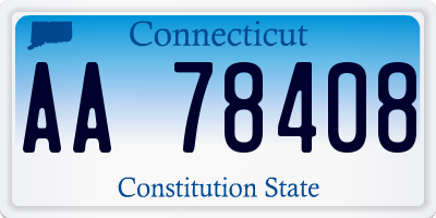 CT license plate AA78408