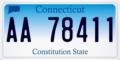 CT license plate AA78411