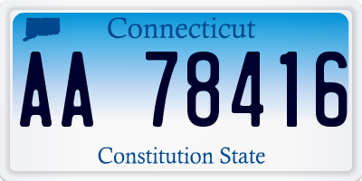 CT license plate AA78416