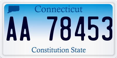 CT license plate AA78453