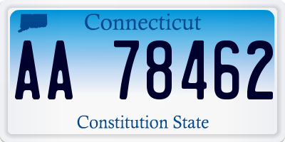 CT license plate AA78462