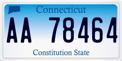 CT license plate AA78464