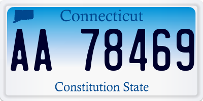 CT license plate AA78469