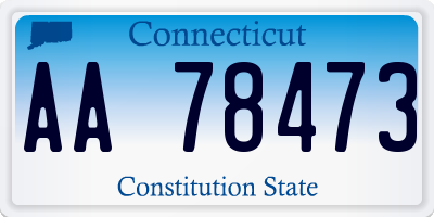 CT license plate AA78473