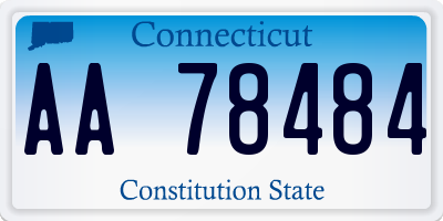 CT license plate AA78484