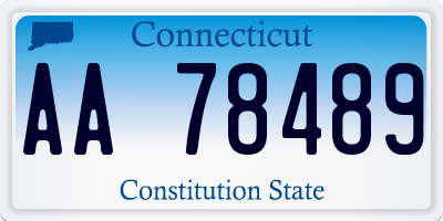 CT license plate AA78489