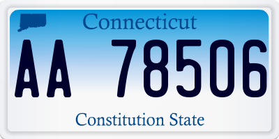 CT license plate AA78506