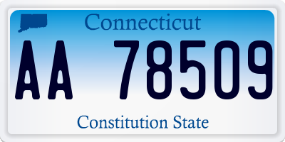 CT license plate AA78509