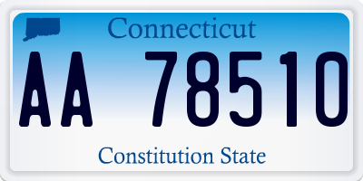 CT license plate AA78510