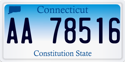 CT license plate AA78516