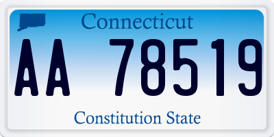 CT license plate AA78519