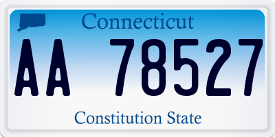 CT license plate AA78527