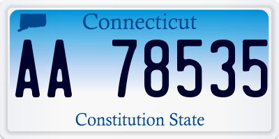 CT license plate AA78535