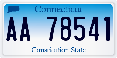 CT license plate AA78541