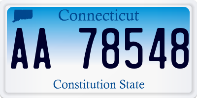 CT license plate AA78548