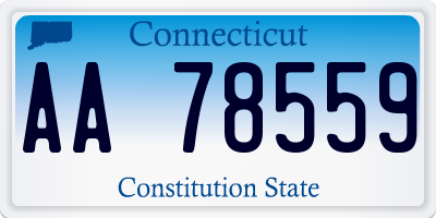 CT license plate AA78559