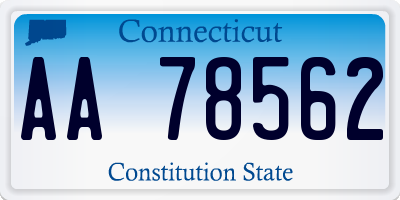 CT license plate AA78562