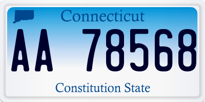 CT license plate AA78568