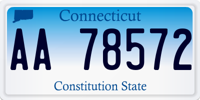 CT license plate AA78572