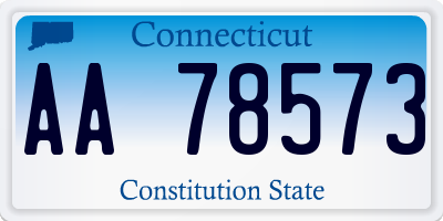 CT license plate AA78573