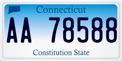 CT license plate AA78588