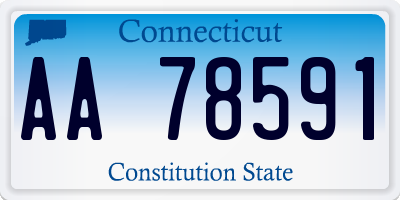 CT license plate AA78591