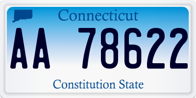 CT license plate AA78622