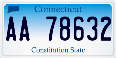 CT license plate AA78632