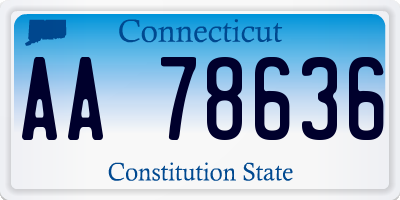 CT license plate AA78636