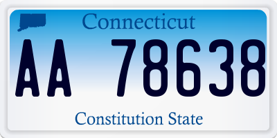 CT license plate AA78638