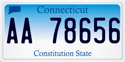 CT license plate AA78656