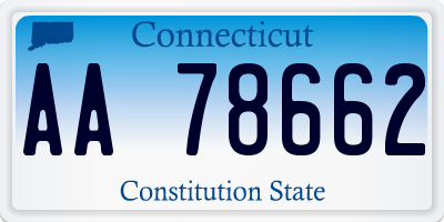 CT license plate AA78662