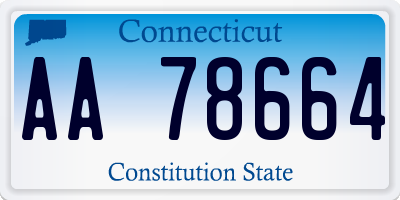 CT license plate AA78664