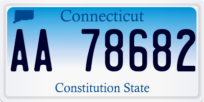 CT license plate AA78682