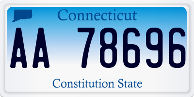 CT license plate AA78696