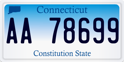 CT license plate AA78699