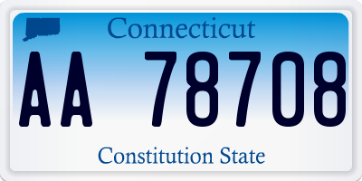 CT license plate AA78708