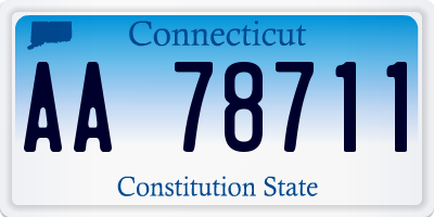 CT license plate AA78711