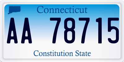 CT license plate AA78715