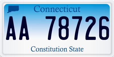 CT license plate AA78726