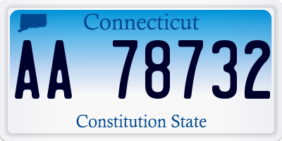 CT license plate AA78732